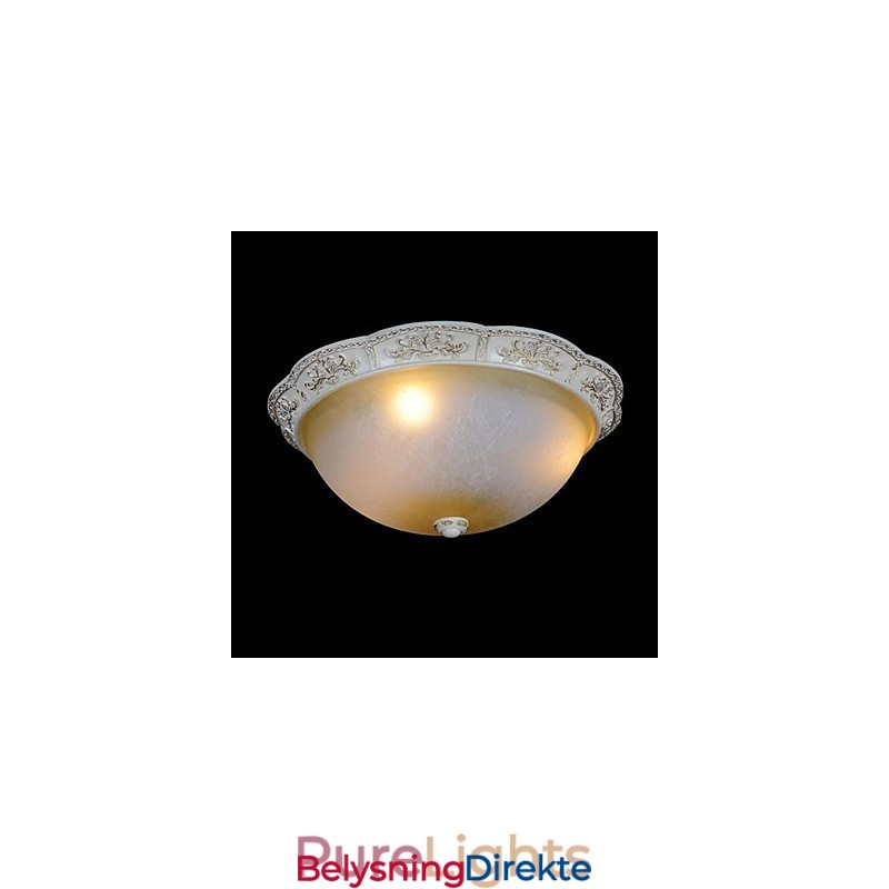 Hvit Innfelt Lys Gul Hvit Glass Harpiks Mønster Utskjæring Europeisk Klassisk