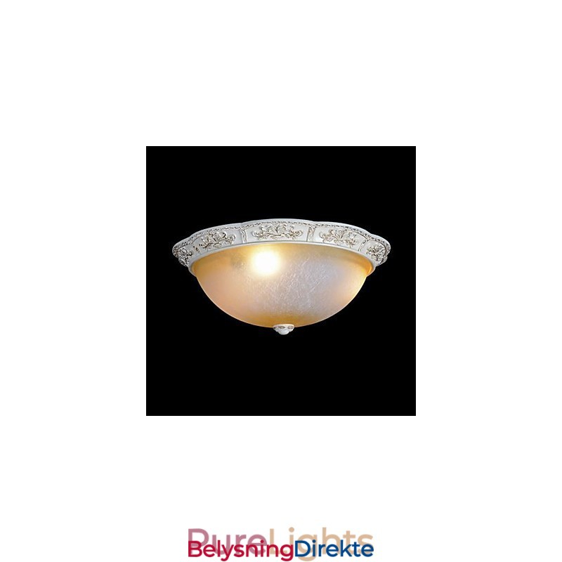 Hvit Innfelt Lys Gul Hvit Glass Harpiks Mønster Utskjæring Europeisk Klassisk