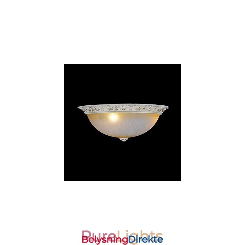 Hvit Innfelt Lys Gul Hvit Glass Harpiks Mønster Utskjæring Europeisk Klassisk