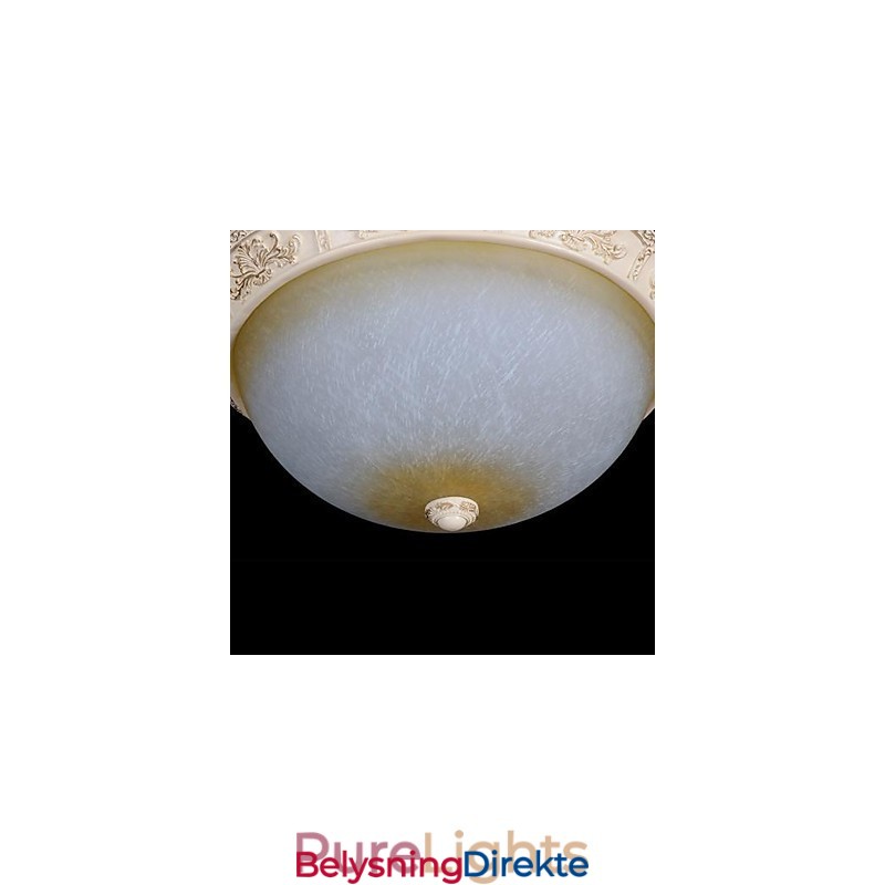 Hvit Innfelt Lys Gul Hvit Glass Harpiks Mønster Utskjæring Europeisk Klassisk