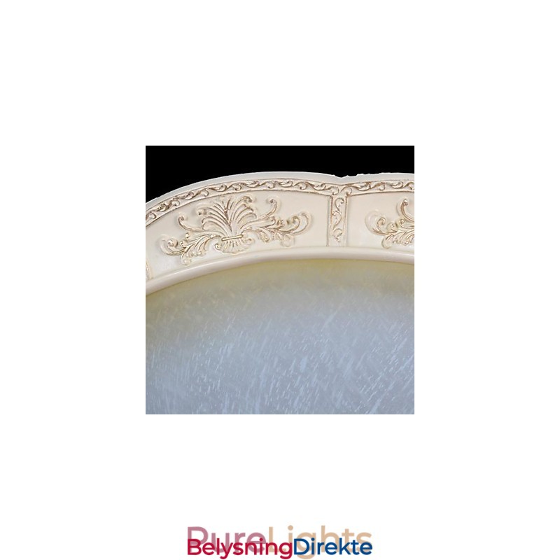 Hvit Innfelt Lys Gul Hvit Glass Harpiks Mønster Utskjæring Europeisk Klassisk