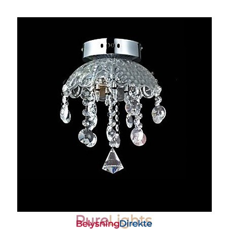 Krystall Halvinnfelt Montering Med 3 Lys