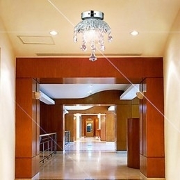 Krystall Halvinnfelt Montering Med 3 Lys