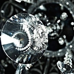 Krystall Halvinnfelt Montering Med 3 Lys