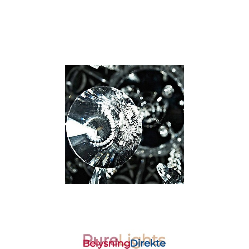 Krystall Halvinnfelt Montering Med 3 Lys