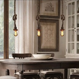 1 Lys Diy Kunst Hamptaulys Kreativ Hamptau-Dråpelys