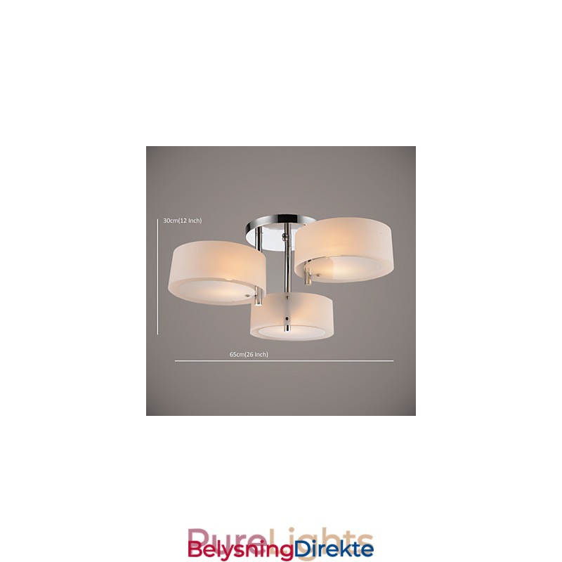 Innfelt Moderne Samtidsstil Taklampe Metall Med 3 Lys
