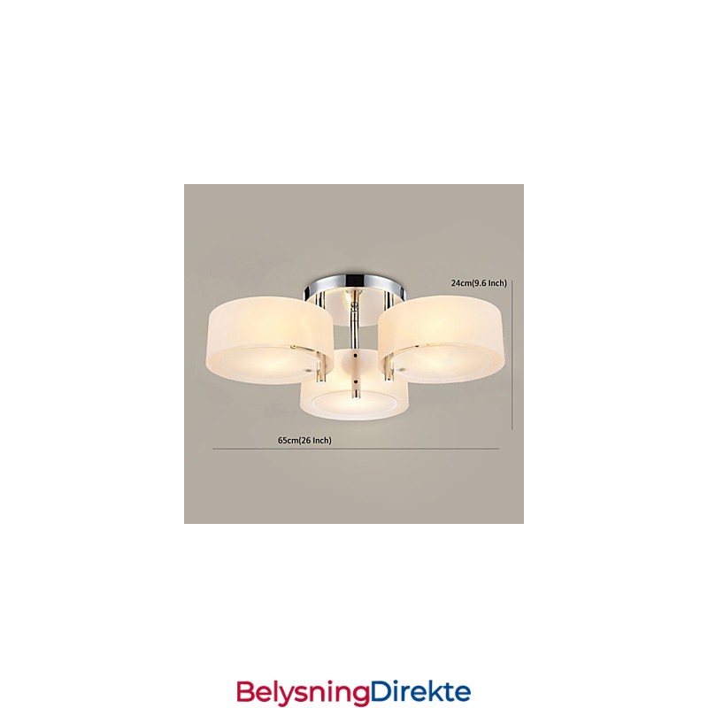 Innfelt Moderne Samtidsstil Taklampe Metall Med 3 Lys