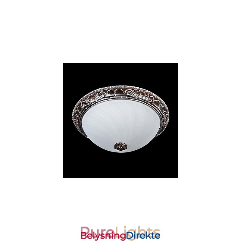 Innfelt Lampe I Glassharpiks, Sølvutskjæring, Retro, Europeisk Klassisk