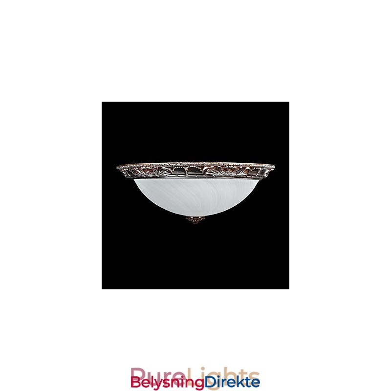 Innfelt Lampe I Glassharpiks, Sølvutskjæring, Retro, Europeisk Klassisk