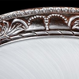 Innfelt Lampe I Glassharpiks, Sølvutskjæring, Retro, Europeisk Klassisk