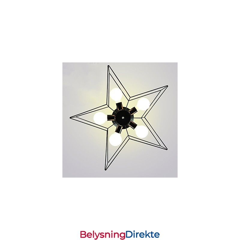 Kort Femkantet Stjernebelysning Personlig Moderne Taklampe Barnehuslamper