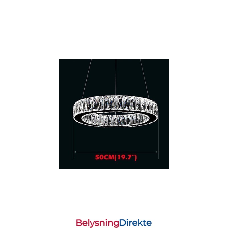 Krystalllysekronebelysning Moderne Enkle Ringer K9 Store Krystalltaklamper Til Innendørs Bruk