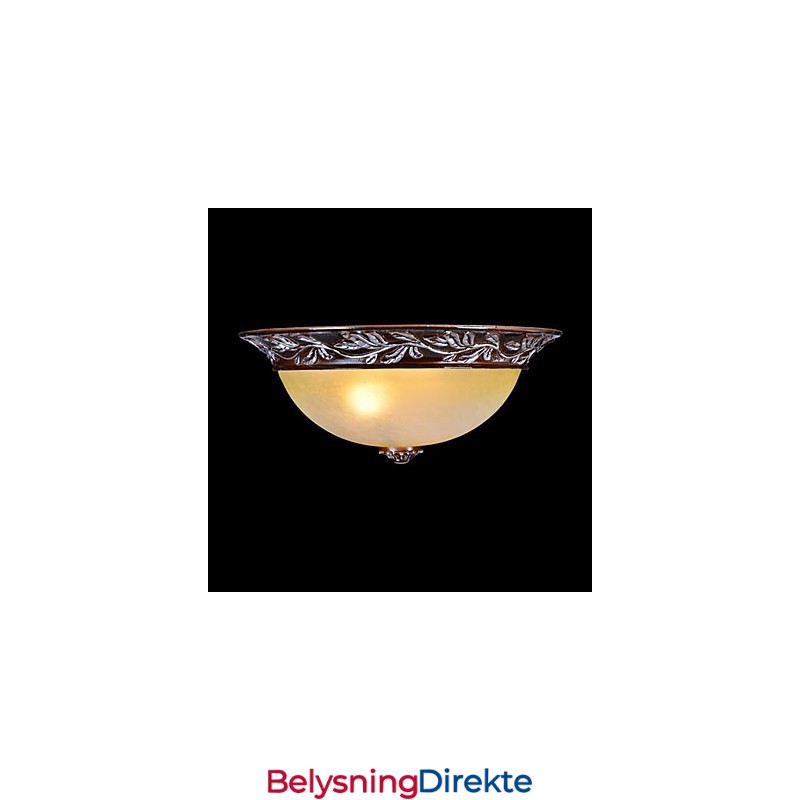 Innfelt Lampe Hvit Gul Glass Harpiks Sølv Utskjæring Europeisk Klassisk