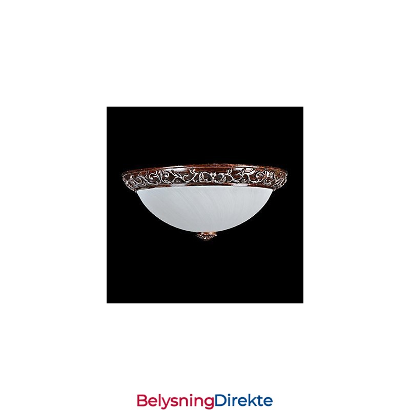 Innfelt Lampe I Glassharpiks, Sølvutskjæring, Europeisk Klassisk