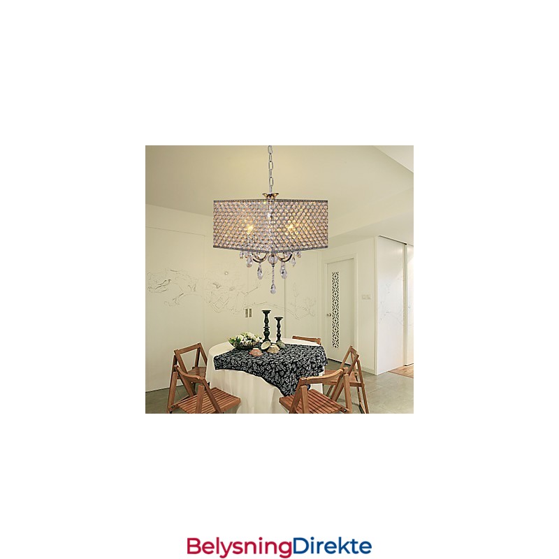 Moderne Samtidskunst Trommekrystallmaleri Metalllysekrone