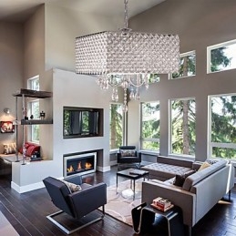 Moderne Samtidskunst Trommekrystallmaleri Metalllysekrone