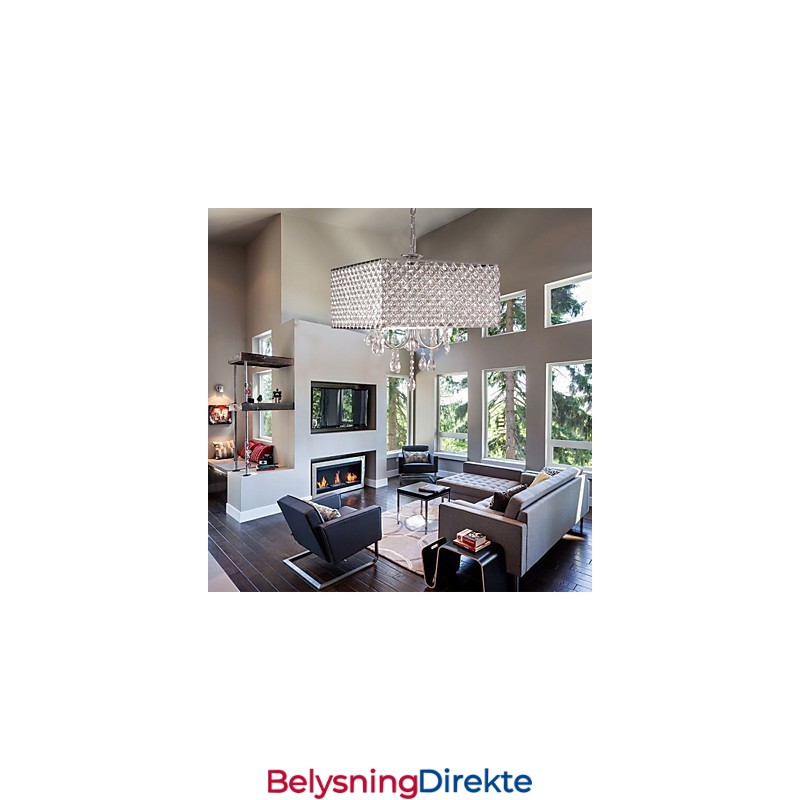 Moderne Samtidskunst Trommekrystallmaleri Metalllysekrone