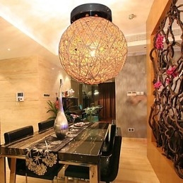 Taklampe Med 1 Lys I Kuleformet Skjerm