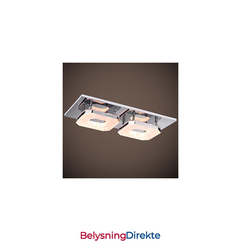 16W Akryl Innfelt 2-Lys Moderne Akryl Galvanisert Rustfritt Stål