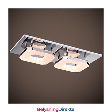 16W Akryl Innfelt 2-Lys Moderne Akryl Galvanisert Rustfritt Stål