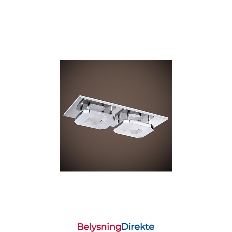 16W Akryl Innfelt 2-Lys Moderne Akryl Galvanisert Rustfritt Stål