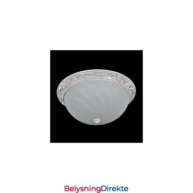 Hvit Innfelt Lampe I Glassharpiks, Europeisk Klassisk