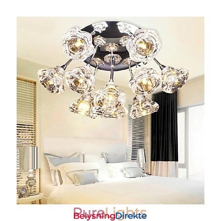 Moderne Samtidsriktig Rustikk Hytte Krom Metall Innfelt Montering