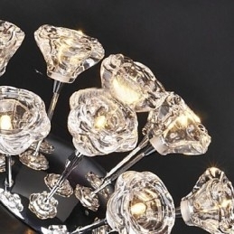 Moderne Samtidsriktig Rustikk Hytte Krom Metall Innfelt Montering