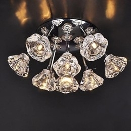 Moderne Samtidsriktig Rustikk Hytte Krom Metall Innfelt Montering