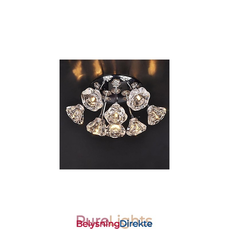 Moderne Samtidsriktig Rustikk Hytte Krom Metall Innfelt Montering