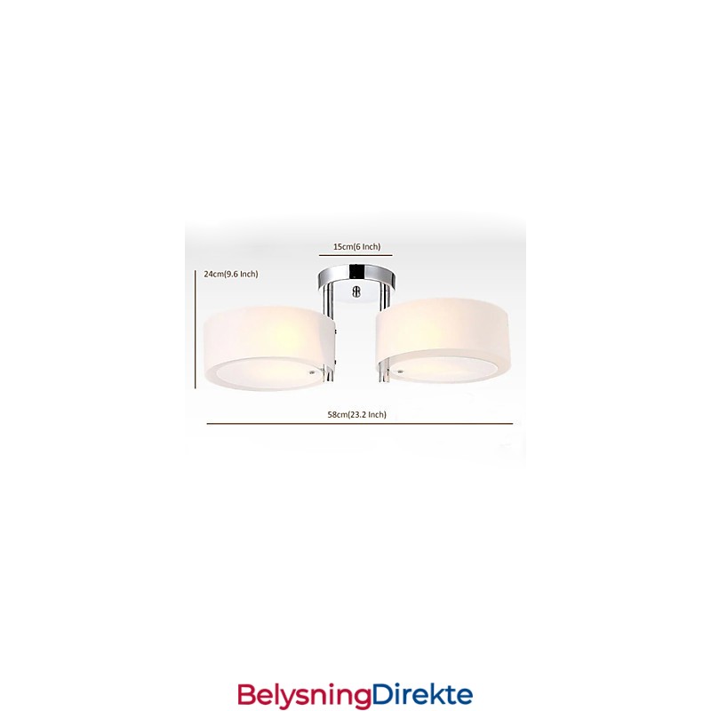 Innfelt Moderne Samtidsstil Taklampe Metall Med 2 Lys