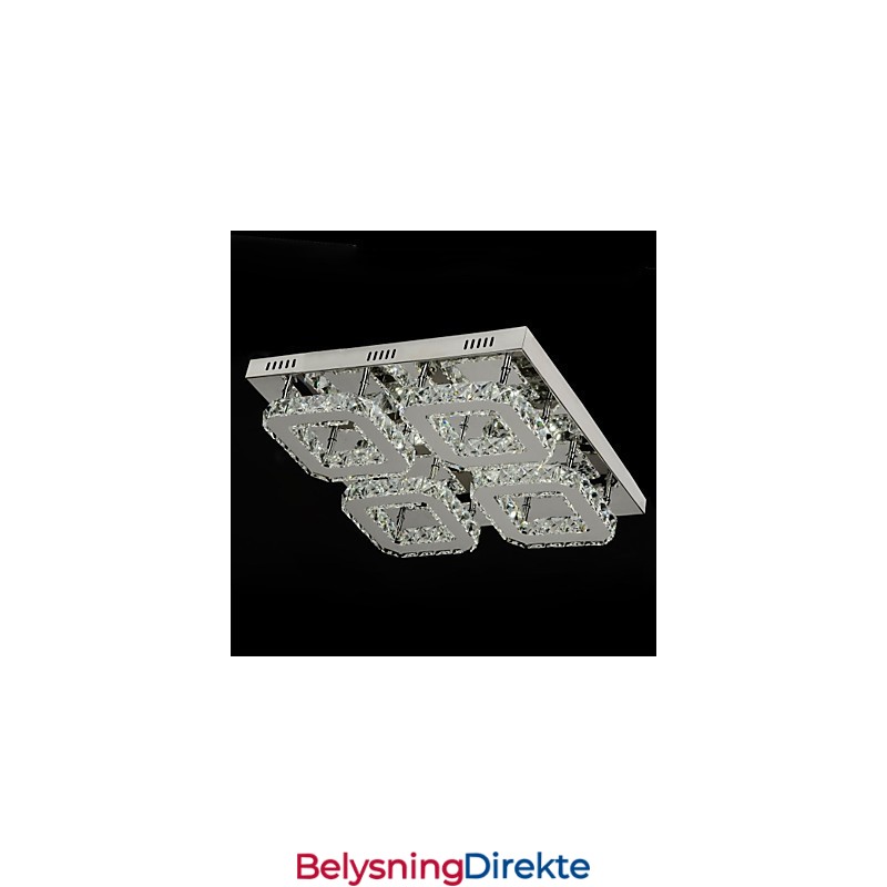 Moderne Samtids Krystall Krom Metall Innfelt Montering