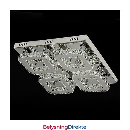 Moderne Samtids Krystall Krom Metall Innfelt Montering