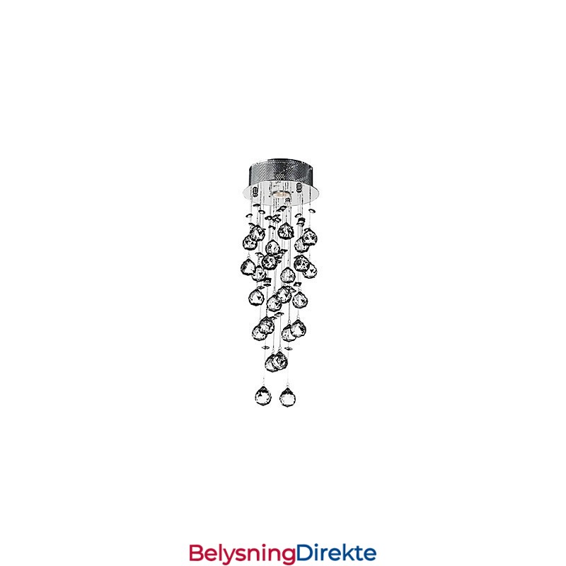 Krystall Innfelt 1 Lys Moderne Jern Galvanisert