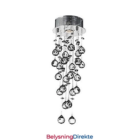 Krystall Innfelt 1 Lys Moderne Jern Galvanisert