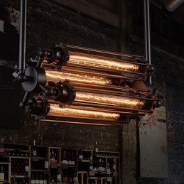 Rustikk Lodge Retro Mini-Stil Galvanisert Metalllysekrone