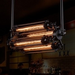 Rustikk Lodge Retro Mini-Stil Galvanisert Metalllysekrone