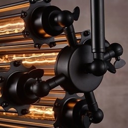 Rustikk Lodge Retro Mini-Stil Galvanisert Metalllysekrone