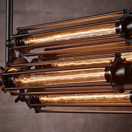 Rustikk Lodge Retro Mini-Stil Galvanisert Metalllysekrone