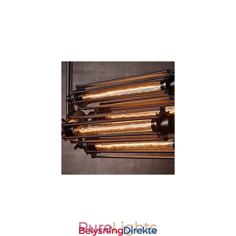 Rustikk Lodge Retro Mini-Stil Galvanisert Metalllysekrone