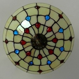 30 * 19 Cm Smijernslampe I Europeisk Stil Med Halvkuppelformet Lys I Farget Glass