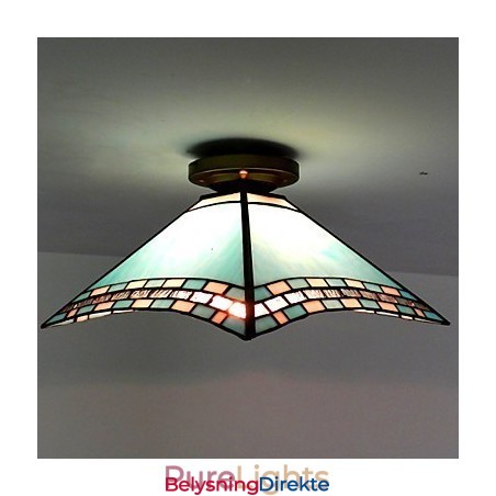 29,5 Cm Middelhavsveranda Med Svalehale, Absorberende Kuppellampe