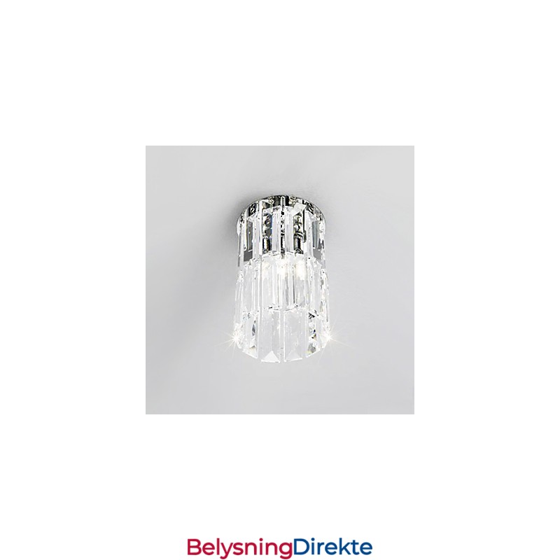 Krystall Innfelt Lampe I Rund Form