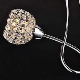 Moderne Samtids Tradisjonell Klassisk Krystall Galvanisert Metall Pendellampe Innfelt Montering