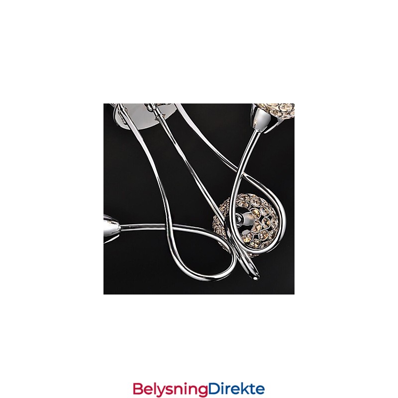 Moderne Samtids Tradisjonell Klassisk Krystall Galvanisert Metall Pendellampe Innfelt Montering