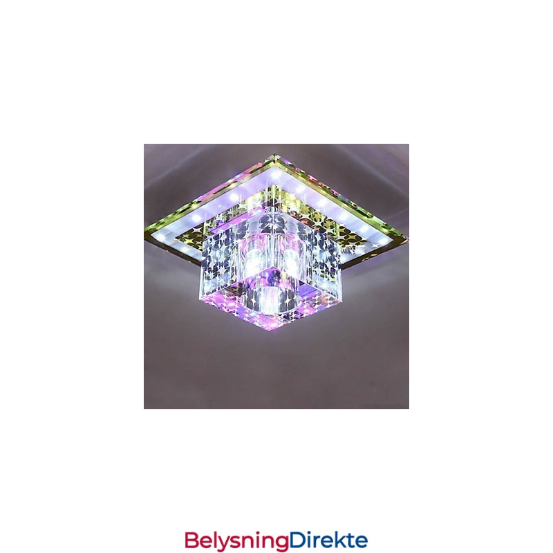 Krystall Taklampe Spotlight Smd 3W Kreativ Lampe Rørlys Fargerik Farge Kuppellys