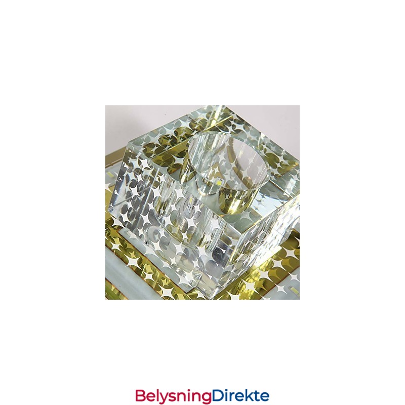 Krystall Taklampe Spotlight Smd 3W Kreativ Lampe Rørlys Fargerik Farge Kuppellys