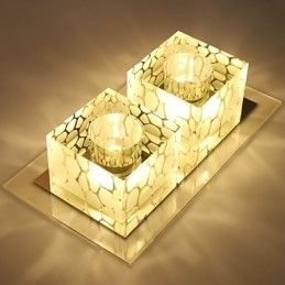 27*15*5 Cm Krystall Taklampe Spotlight Smd 6W Kreativ Lampe Rørlys Fargerik Farge Kuppellys