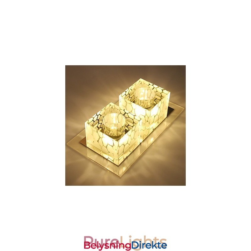 27*15*5 Cm Krystall Taklampe Spotlight Smd 6W Kreativ Lampe Rørlys Fargerik Farge Kuppellys